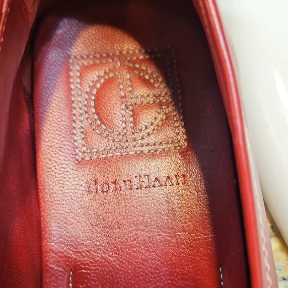 Cole Haan Red Leather Loafers - Picture 2 of 6